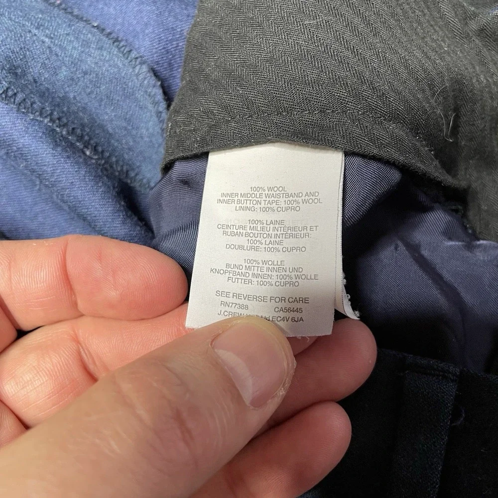 J Crew Men's Ludlow Slim Fit Pants 32x32 Blue Vitale Barberis Canonico Wool‎